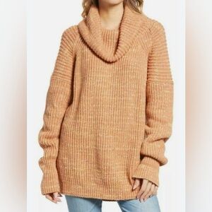 NWOT • Oversized • Free People • Leo Cowl Neck Tunic Sweater